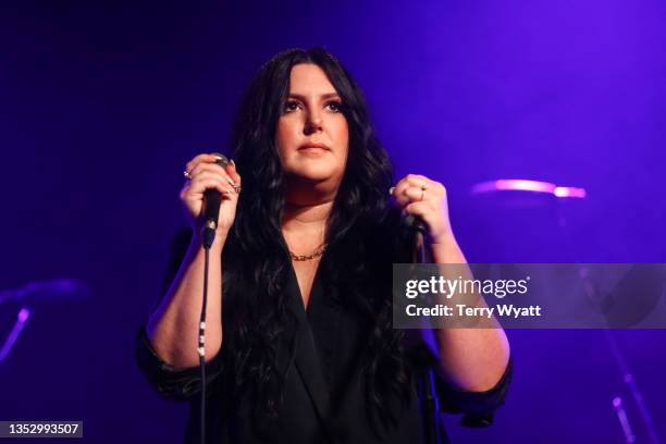 Kree Harrison performs at 3rd & Lindsley at 3rd & Lindsley on November 12, 2021 in Nashville, Tennessee.