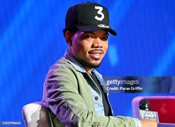 Rapper Chance The Rapper onstage during 2021 REVOLT Summit at 787 Windsor on November 12, 2021 in Atlanta, Georgia.