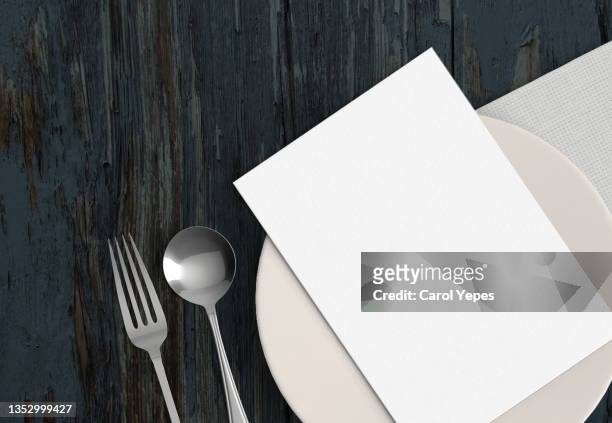 valentines day table place setting - menu on table stock pictures, royalty-free photos & images
