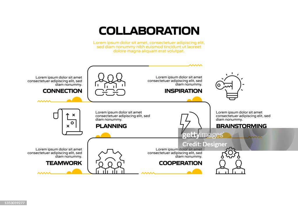 Collaboration Related Process Infographic Template Process Timeline ...