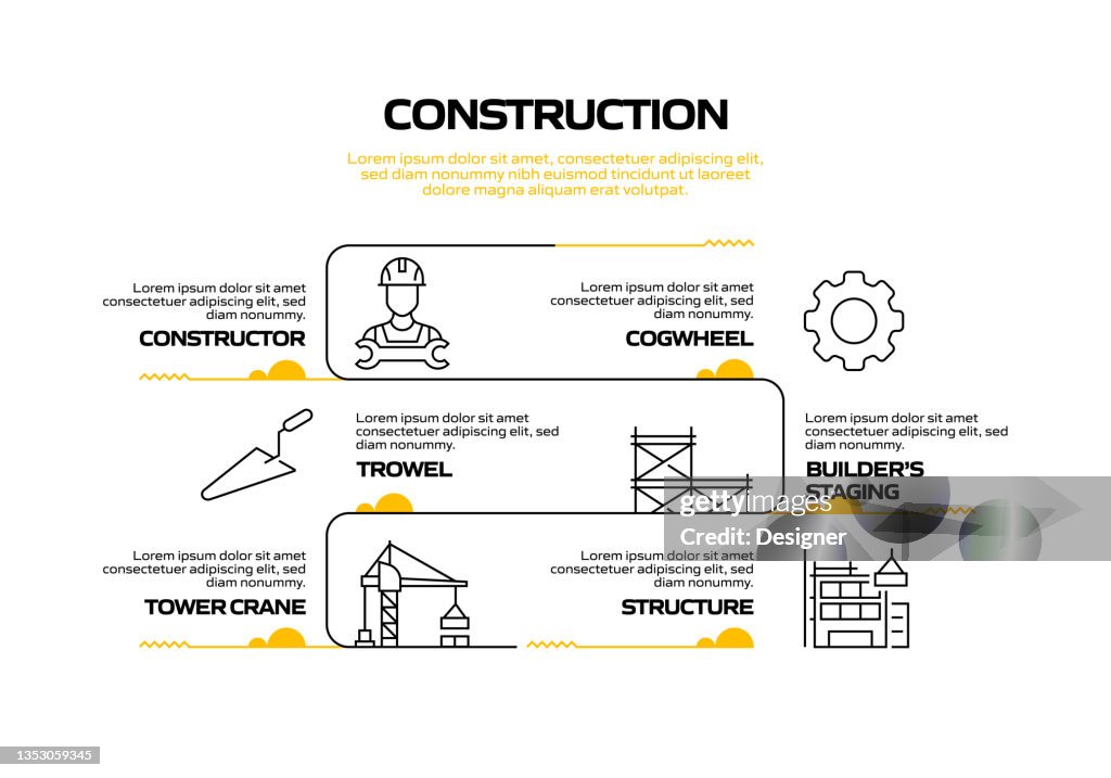 Construction Industry Related Process Infographic Template Process ...
