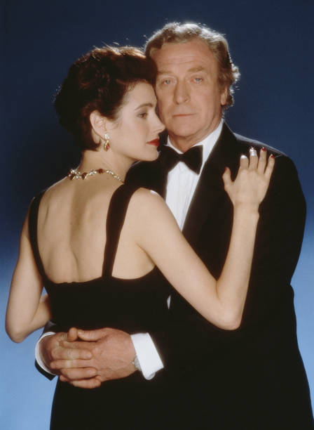 American actress Sean Young as Stacy Mansdorf and British actor Michael Caine as former secret agent Harry Anders in the film 'Blue Ice', 1992.
