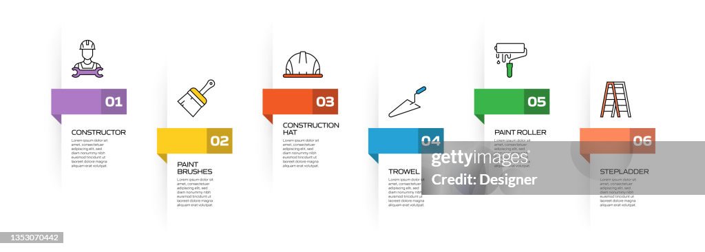 Construction Process Loop Construction Industry Related Process Infographic Template Process ...