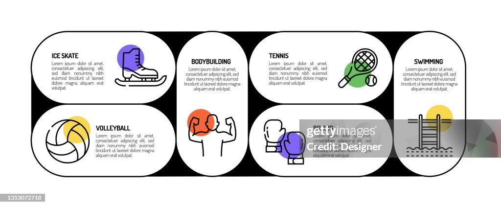 Sports Process Graphics Sport Related Process Infographic Template Process Timeline Chart ...