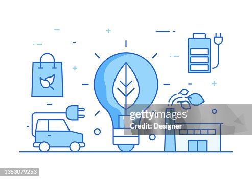 Green Energy Related Process Infographic Template. Process Timeline Chart. Workflow Layout with Linear Icons Green Energy Related Process Infographic Template. Process Timeline Chart. Workflow Layout with Linear Icons