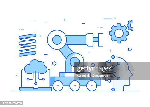 Industry 4.0 Related Process Infographic Template. Process Timeline Chart. Workflow Layout with Linear Icons Industry 4.0 Related Process Infographic Template. Process Timeline Chart. Workflow Layout with Linear Icons