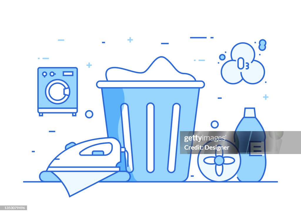 Laundry And Dry Cleaning Related Process Infographic Template Process ...
