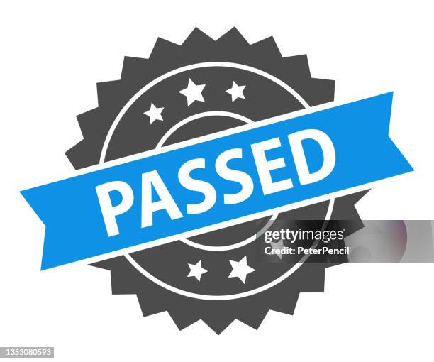 passed - stamp, imprint, seal template. grunge effect. vector stock illustration - pass stamp stock illustrations