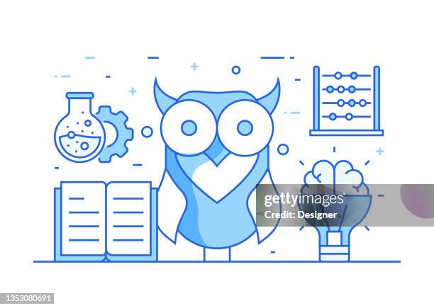 stem education related process infographic template. process timeline chart. workflow layout with linear icons - computer engineering student stock illustrations