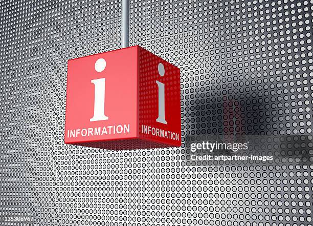 red cube with the word information - informations stock pictures, royalty-free photos & images