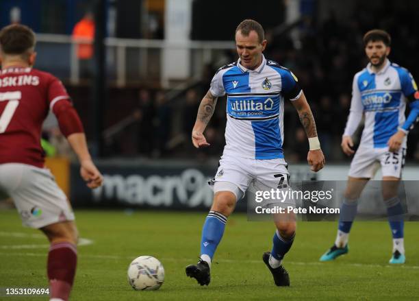 Glenn Whelan of Bristol Rovers in action during the Sky Bet League Two match between Bristol Rovers and Northampton Town at Memorial Stadium on...