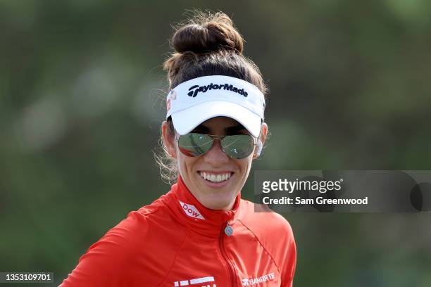 Maria Fassi smiles prior to the third round of the Pelican Women's Championship at Pelican Golf Club on November 13, 2021 in Belleair, Florida.
