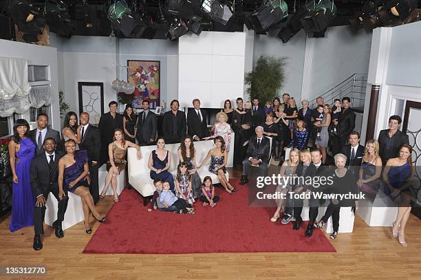 Final Cast Photo - 8/30/11Pictured, first group on small box: Denise Vasi, Cornelius Smith Jr., Darnell Williams, Shannon Kane, Debbi Morgan, J. R....