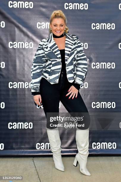 Lauren Alaina poses for a photo at the Cameo Tailgate At Texas A&M vs Ole Miss on November 13, 2021 in Oxford , Mississippi.