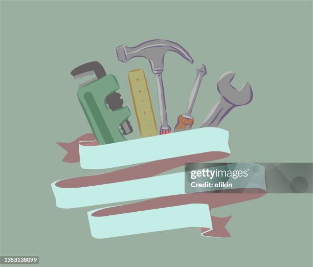 technician tools mechanical services - verdigris stock illustrations