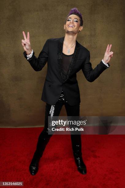 Frankie Grande poses for a photo at the IMDb Exclusive Portraits studio during The 2021 Outfest Legacy Awards Gala at the Academy Museum of Motion...