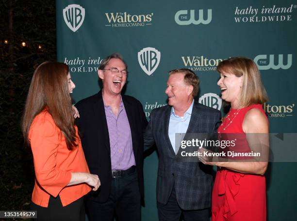 Former cast members from left to right Kami Cotler, Richard Thomas, Eric Scott, and Judy Norton pose during the screening and reception celebrating...