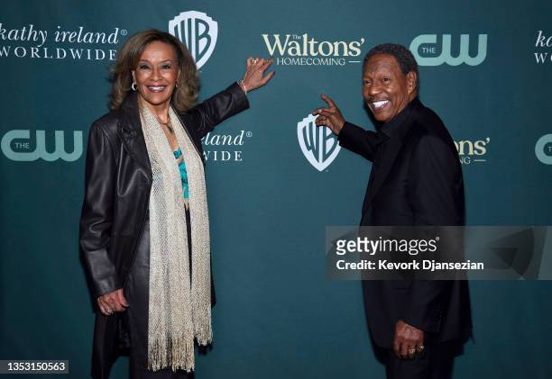 Marilyn McCoo and Billy Davis Jr. Pose during the screening and reception celebrating "The Waltons'" Homecoming at The Garland on November 13, 2021...