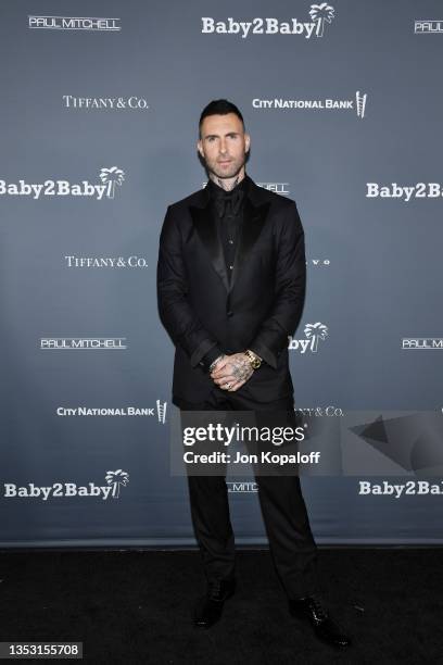 Adam Levine attends the Baby2Baby 10-Year Gala Presented By Paul Mitchell at the Pacific Design Center on November 13, 2021 in West Hollywood,...