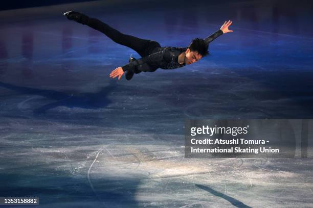 Vincent Zhou of the United States performs at the Gala Exhibition during the ISU Grand Prix of Figure Skating - NHK Trophy at Yoyogi National...