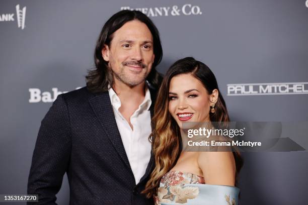 Steve Kazee and Jenna Dewan attend the Baby2Baby 10-Year Gala Presented By Paul Mitchell at the Pacific Design Center on November 13, 2021 in West...