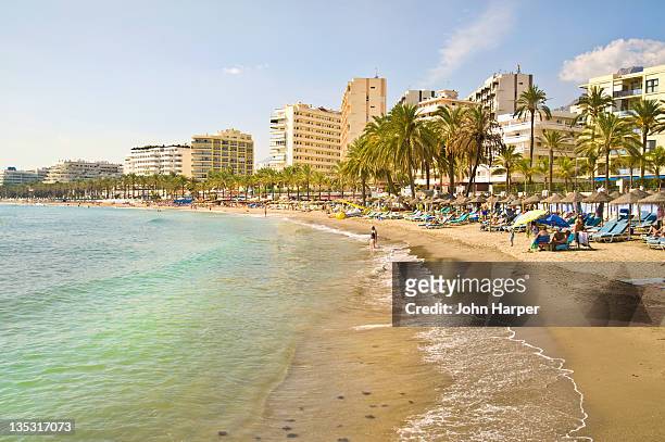 marbella, costa del sol, spain - malaga beach stock pictures, royalty-free photos & images