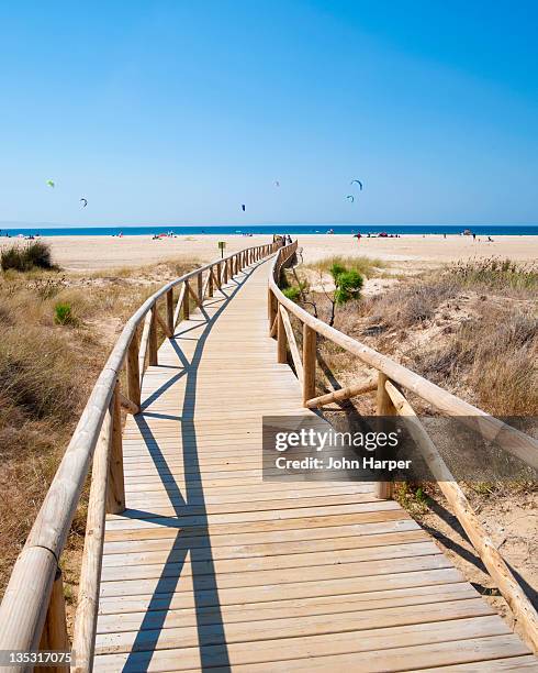 playa de los lances, tarifa, spain - tariffa stock pictures, royalty-free photos & images