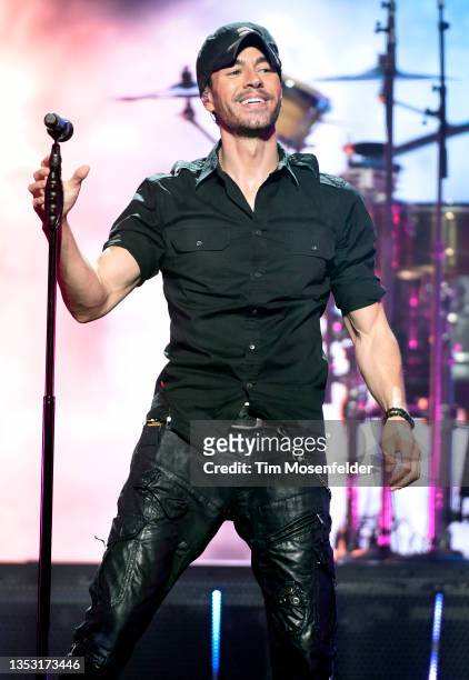 Enrique Iglesias performs in support of his "Final" release at Golden 1 Center on November 13, 2021 in Sacramento, California.