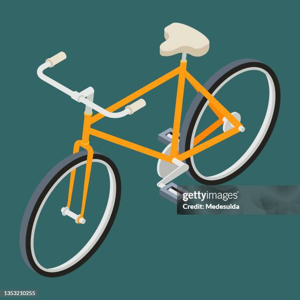 vector bicycle - handlebar stock illustrations