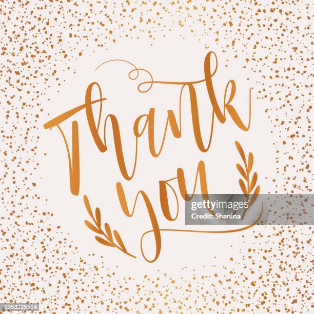 thanksgiving - thank you - greeting card - glitter gold - thank you stock illustrations