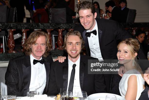 Actors William H. Macy, Dax Shepard, Matthew Morrison, and Kristen Bell attend the 2011 UNICEF Ball presented by Baccarat held at the Beverly...