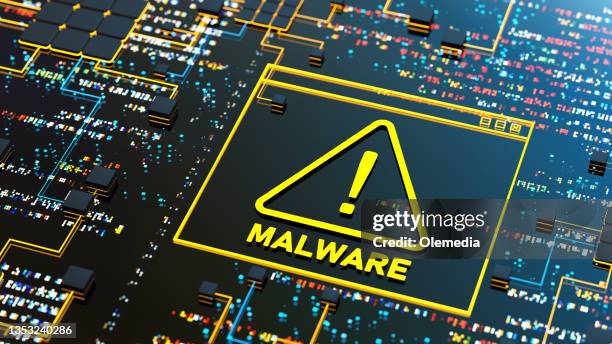 zusammenfassung warnung vor einem erkannten malware-programm - spyware stock-fotos und bilder