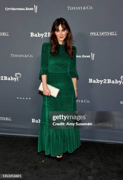 Zooey Deschanel attends the Baby2Baby 10-Year Gala presented by Paul Mitchell on November 13, 2021 in West Hollywood, California.