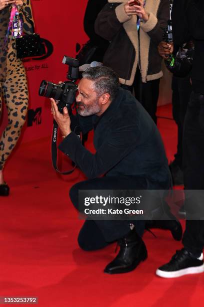 Taika Waititi takes a picture at the MTV EMAs 2021 at the Papp Laszlo Budapest Sports Arena on November 14, 2021 in Budapest, Hungary.