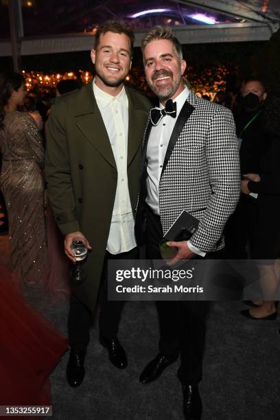 Colton Underwood and Jordan C. Brown attend the Baby2Baby 10-Year Gala presented by Paul Mitchell on November 13, 2021 in West Hollywood, California.