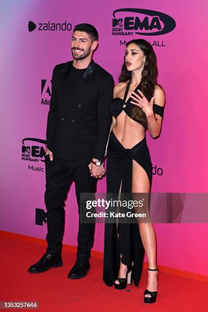 Ignazio Moser and Cecilia Rodríguez attend the MTV EMAs 2021 at the Papp Laszlo Budapest Sports Arena on November 14, 2021 in Budapest, Hungary.