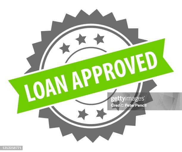 loan approved - stamp, imprint, seal template. grunge effect. vector stock illustration - approved stamp stock illustrations