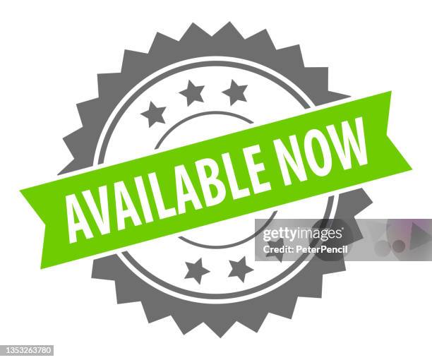 available now - stamp, imprint, seal template. grunge effect. vector stock illustration - green stamp stock illustrations