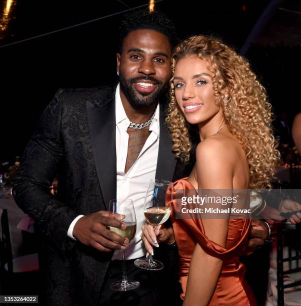 Jason Derulo and Jena Frumes attend the Baby2Baby 10-Year Gala presented by Paul Mitchell on November 13, 2021 in West Hollywood, California.