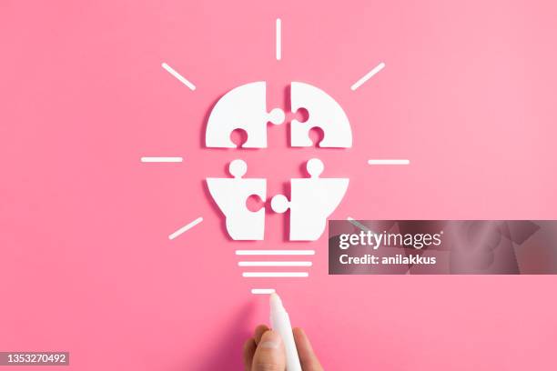 finding a solution - puzzle business stock pictures, royalty-free photos & images