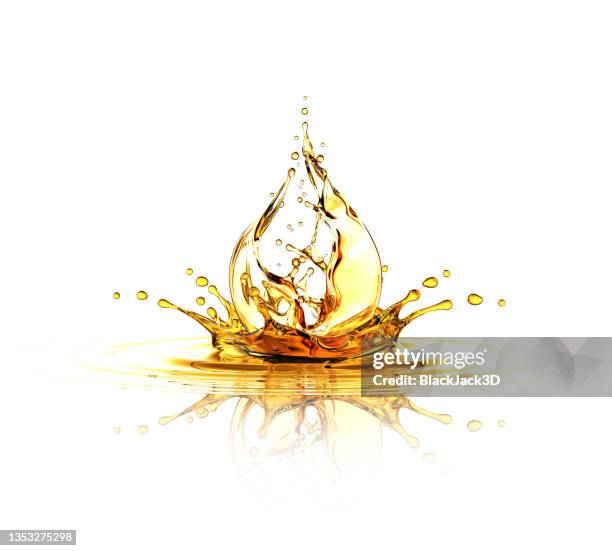 oil splash in the form of a drop. on the oil - neblina imagens e fotografias de stock