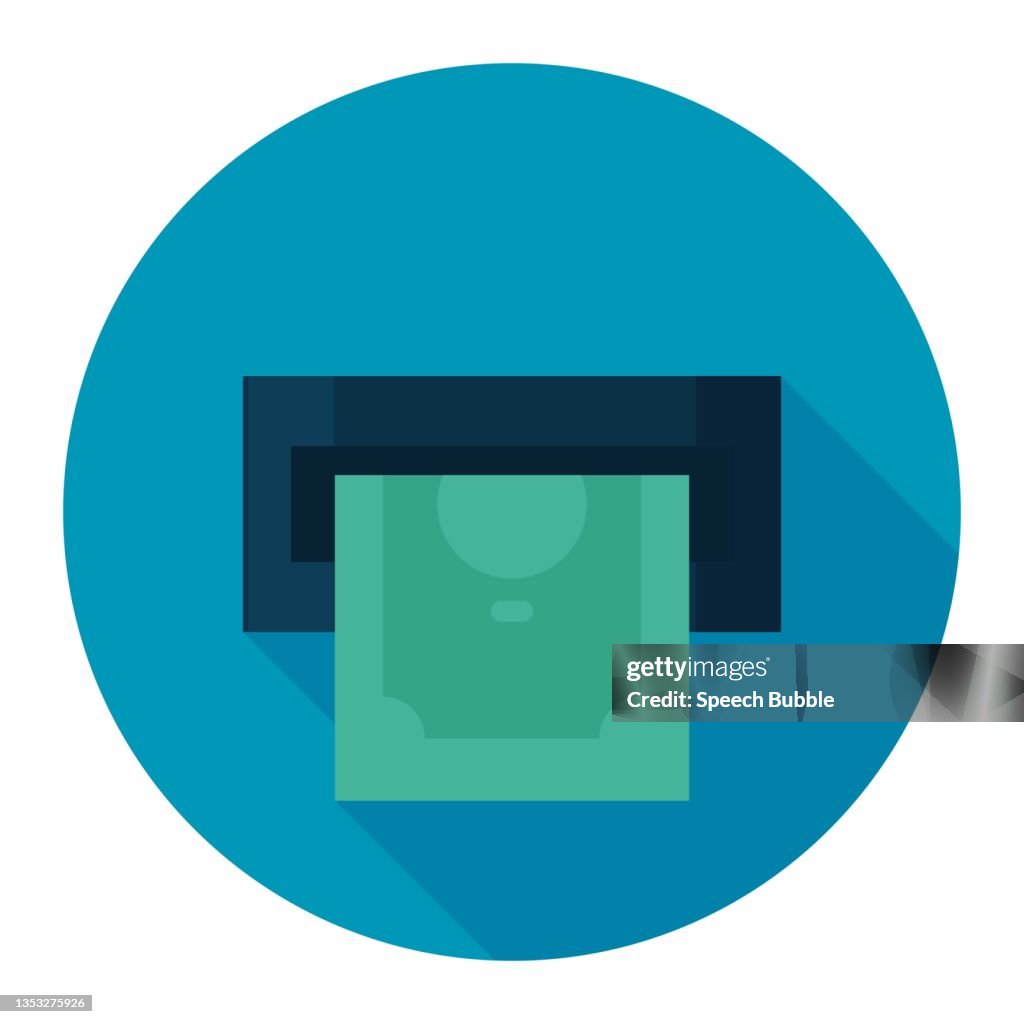 Icono plano de cajero automático