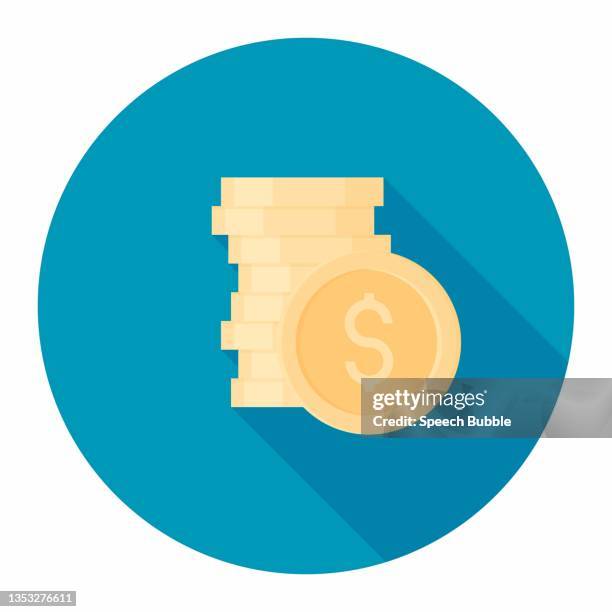 coin flat icon - money press stock illustrations