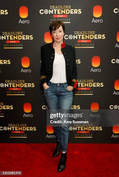 Actor Molly Parker from Sony Pictures Classics' 'Jockey' attends the Deadline's The Contenders Film at DGA Theater Complex on November 14, 2021 in...