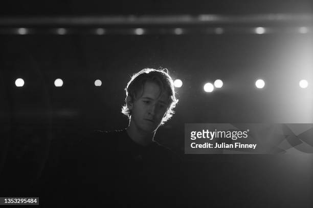 Sebastian Korda of USA arrives for his final match against Carlos Alcaraz of Spain in the final during Day Five of the Next Gen ATP Finals at...
