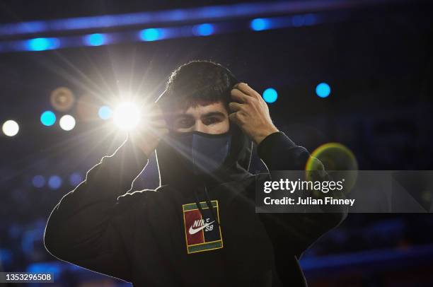 Carlos Alcaraz of Spain arrives for his final match against Sebastian Korda of USA during Day Five of the Next Gen ATP Finals at Palalido Stadium on...