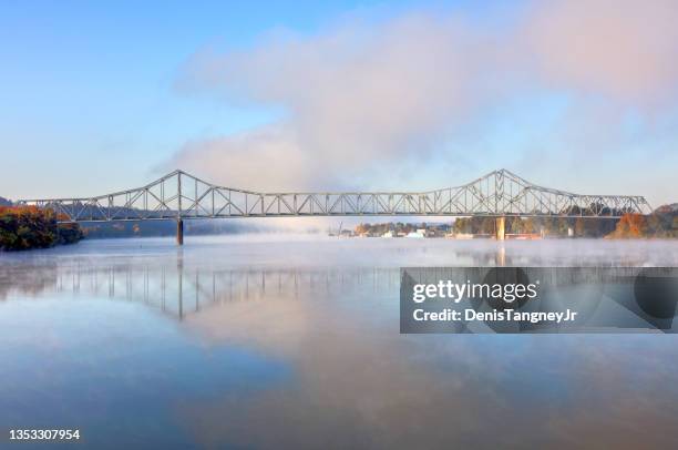 silver memorial bridge - west virginia scenic stock pictures, royalty-free photos & images