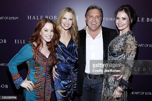 Actresses Amy Davidson, Sarah Jane Morris, Hale Bob designer Daniel Bohbot and actress Ashley Jones attend Hale Bob flagship store grand opening...