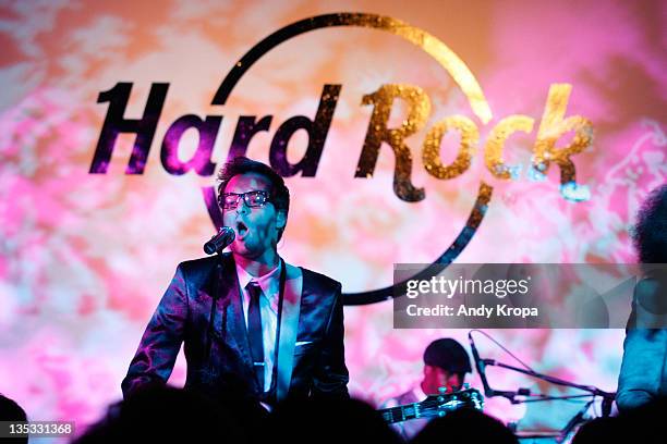 Mayer Hawthorne performs at Hard Rock Hotel & Casinos "The Sound of Your Stay" experience at Exit Art on December 8, 2011 in New York City.