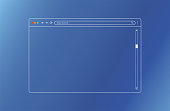 Browser mockup for website. Webpage user interface. Modern design of internet page. Vector illustration.